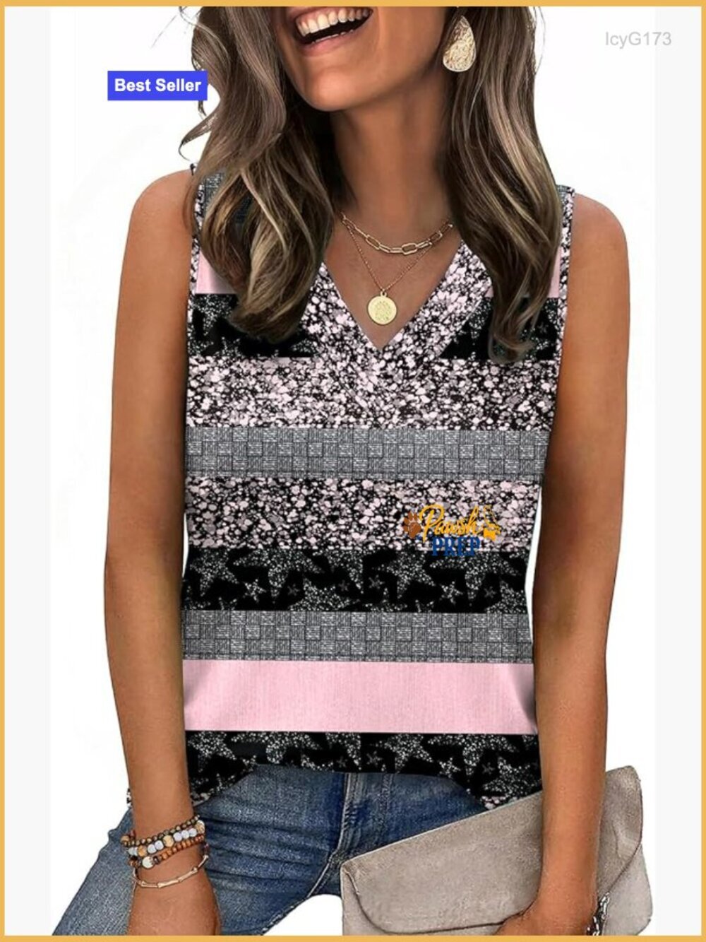 Sleeveless V Neck Loose Fit Tank Top Business Casual Blouse